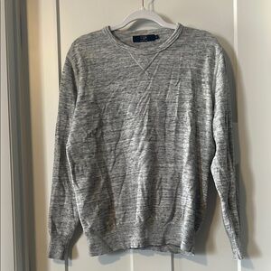 J. Crew Gray Crewneck Sweater Fine Knit